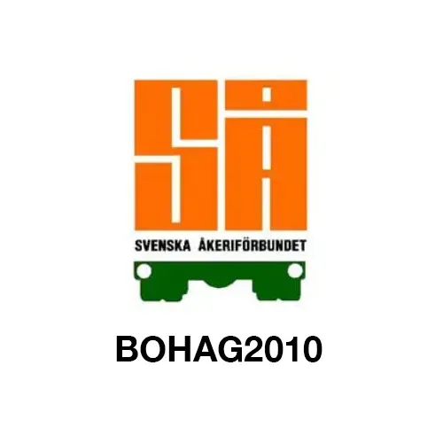 SA logotyp med SVENSKA ÅKERIFÖRBUNDET och BOHAG2010 text under.